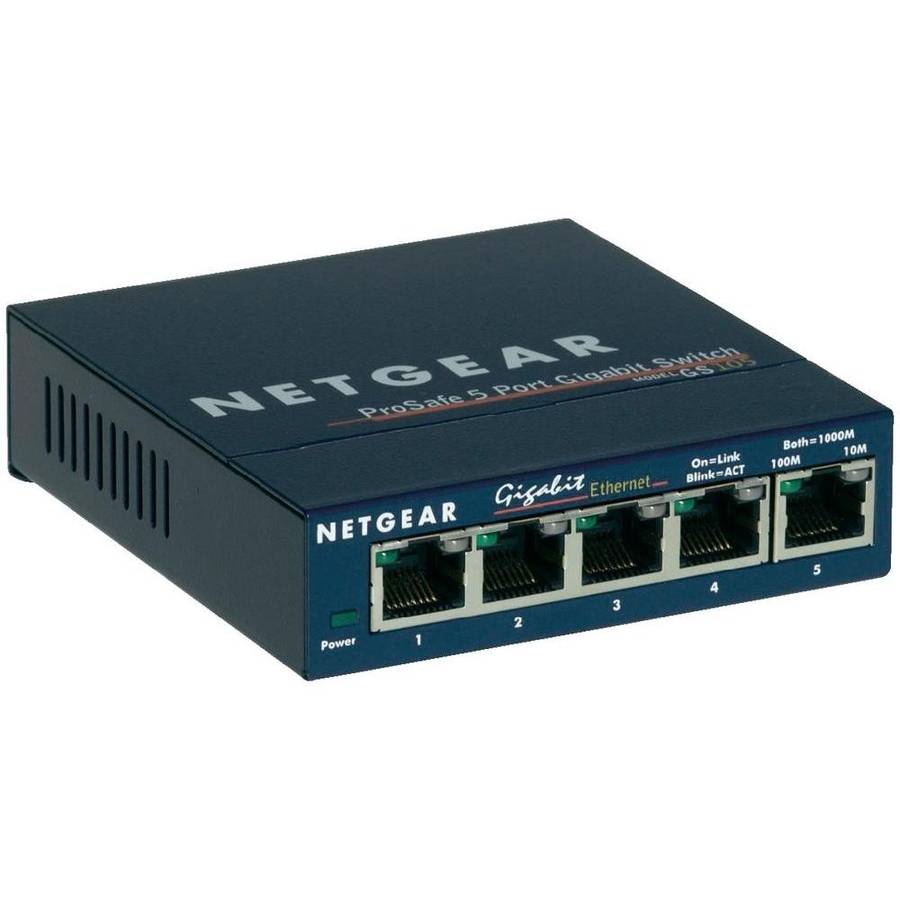 Netgear N.GS105GE 5 Port 10/100/1000 Gigabit Ethernet Switch - Netgear