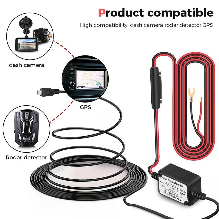 Dashboard Dash Cam Camera Hardwire Kit - 137g