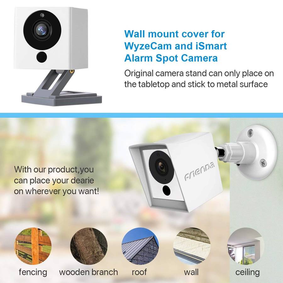 Outdoor Camera Cover for Wyze Cam 1080p HD Camera and iSmart Alarm Spot Camera with Security Wall