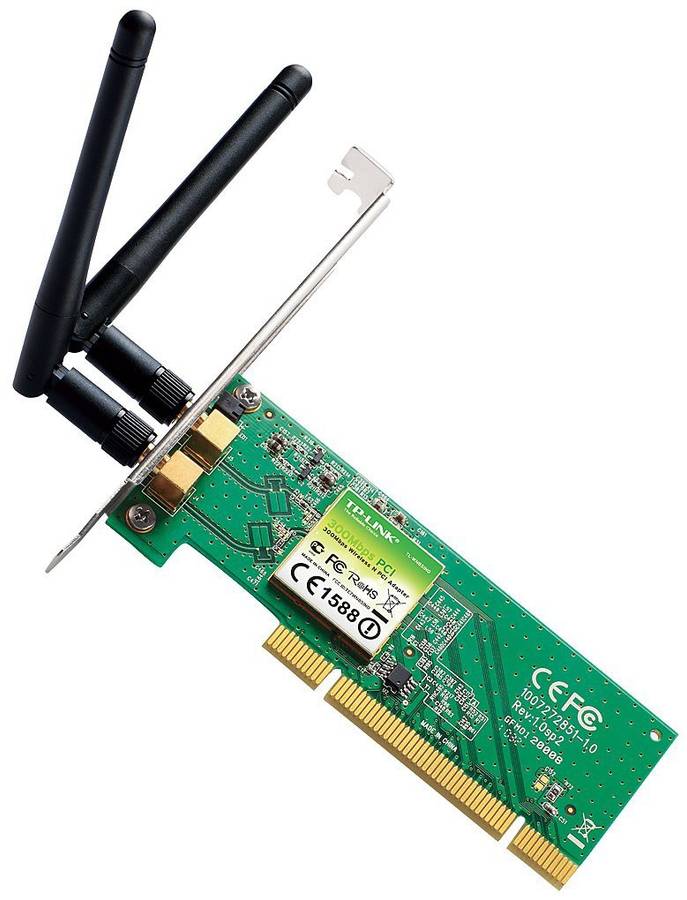 TP-LINK 300Mbps Wireless N PCI Adapter, Atheros, 2T2R, 2.4GHz, 802.11n/g/b, with 2 Detachable Antenn