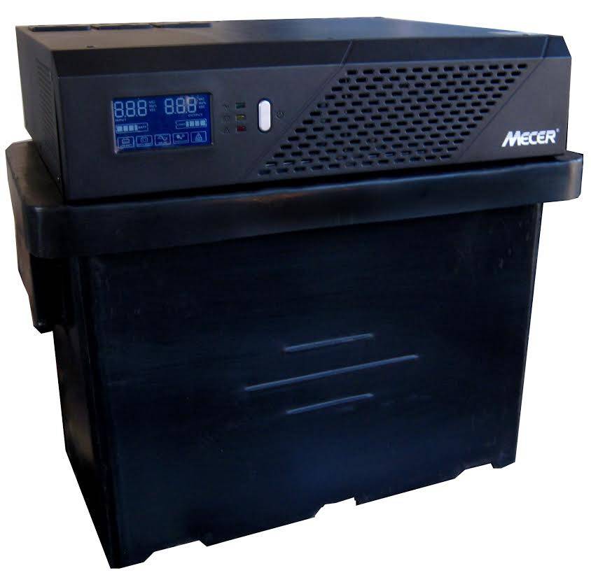 Mecer 1200VA Inverter + 100AH Battery (4 HOUR BATTERY LIFE) KIT - 720W - Mecer No 100AH Deep Cycle