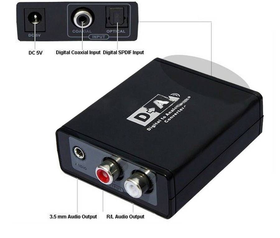LENKENG SPDIF/TOSLINK - R/L ANALOG AUDIO CONVERTER