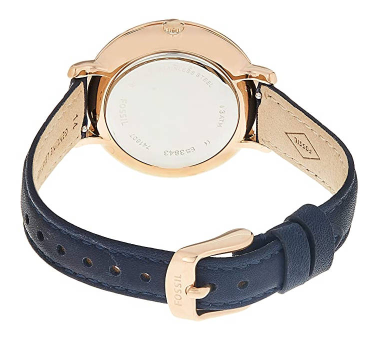 Fossil Women`s Jacqueline Quartz Stainless Steel and Leather Watch - Rose Gold