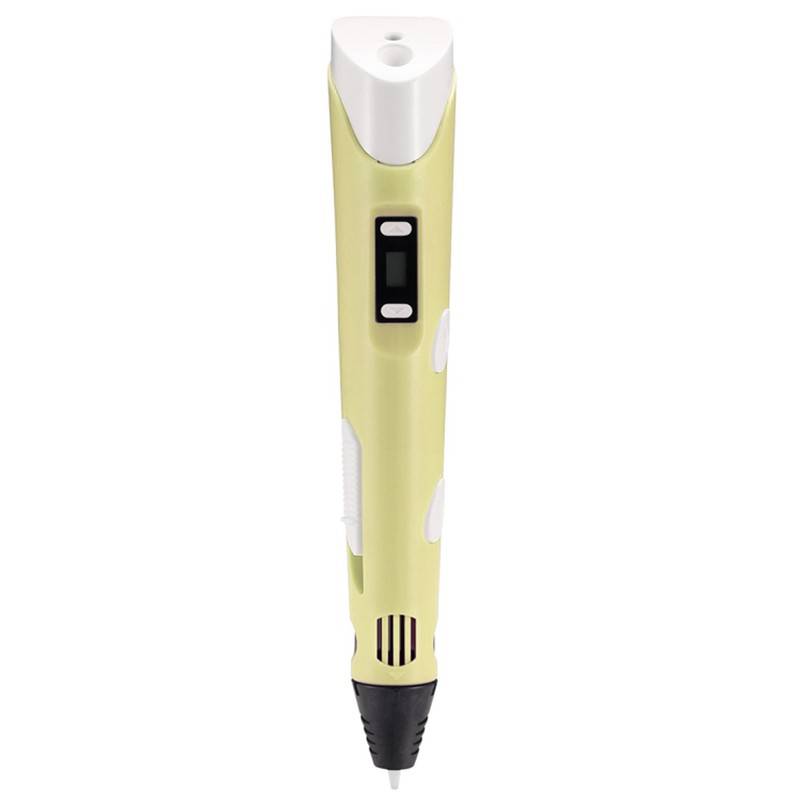 V2S 3D Printer Printing Pen with LED Display - Yellow