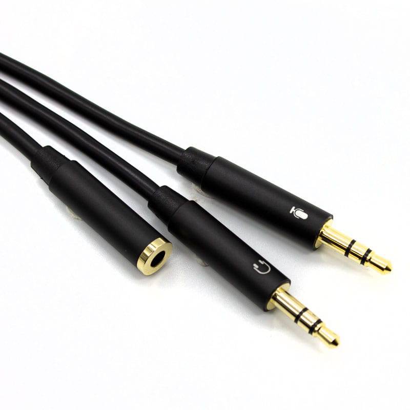 Gizzu 3.5mm Female to Dual 3.5mm Male 0.2m Adapter Cable