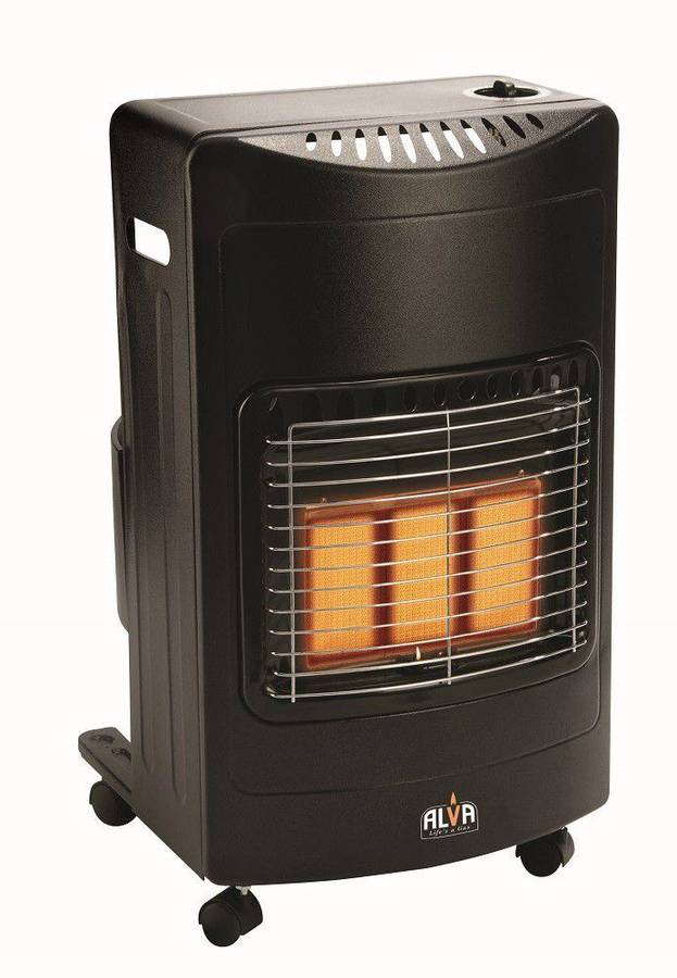 Alva 3 Panel Infrared Gas Heater (Large) - Uses 9kg Gas Cylinder (Cylinder Not Included) Retail Box