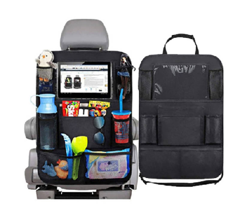 Backseat Car Organizer 8 Storage Pockets with Clear Tablet Holder
