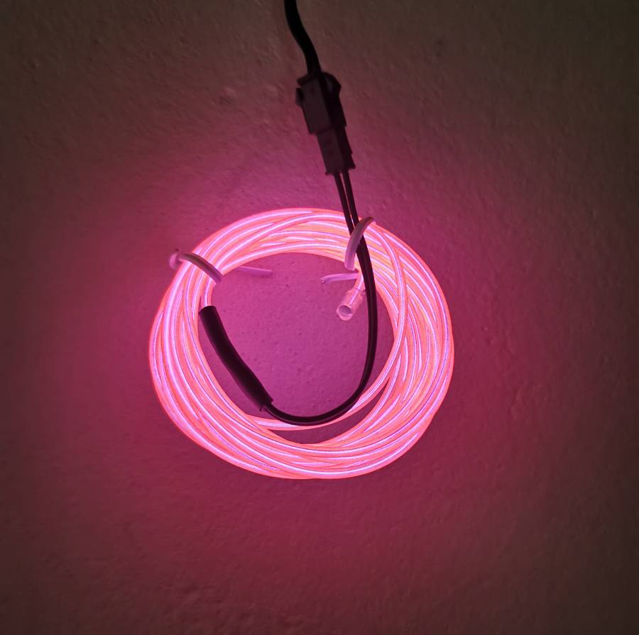 3m Neon Light Electroluminescent Wire - Pink