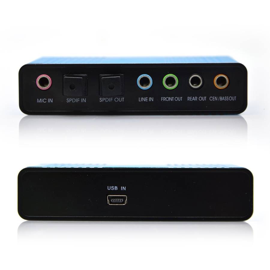 6 Channel External Sound Card 5.1 Surround Sound USB 2.0