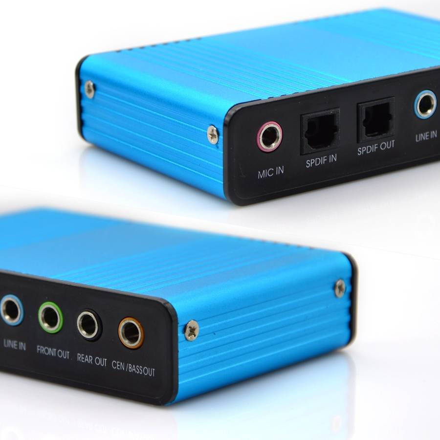 6 Channel External Sound Card 5.1 Surround Sound USB 2.0