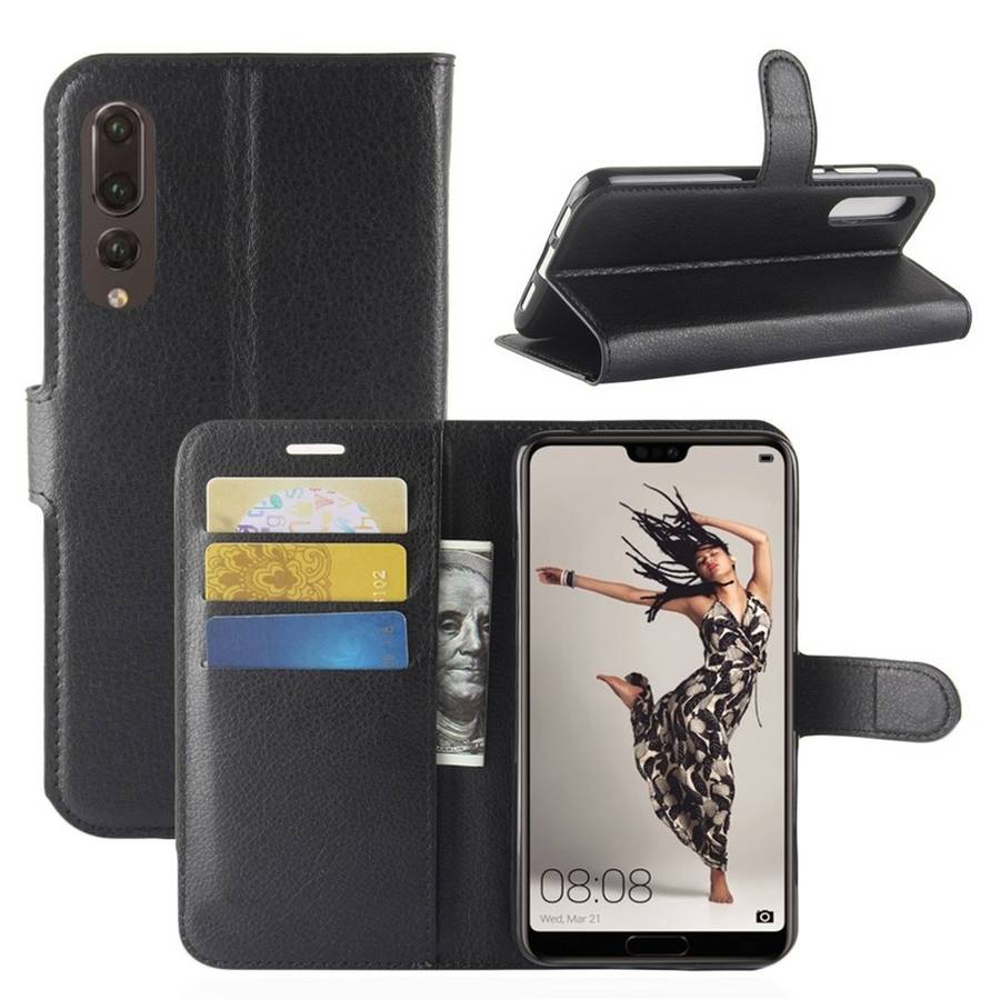 Tuff-Luv  K2_44  Essentials Range Horizontal Flip Leather Case with Wallet & Holder for Huawei P20 P