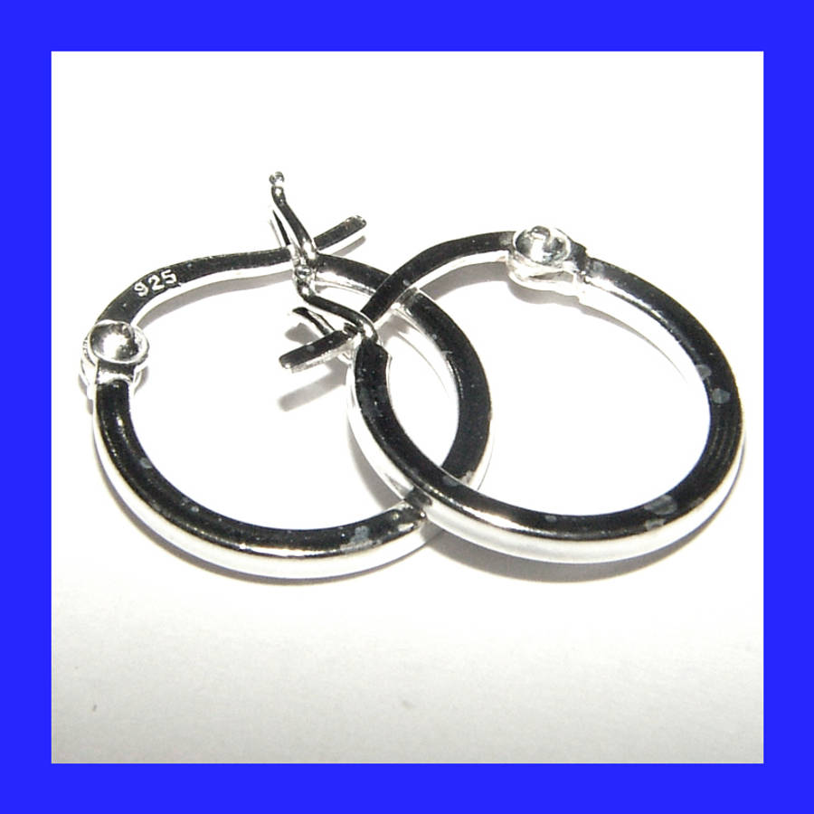 Gorgeous Hoop Earrings in Solid Sterling Silver