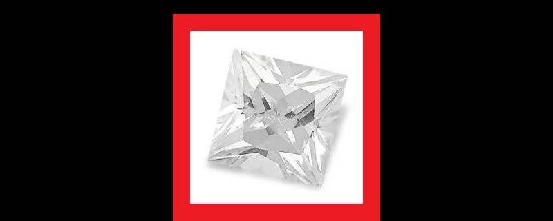 CUBIC ZIRCONIUM - AAA DIAMOND WHITE PRINCESS CUT - 1.15cts