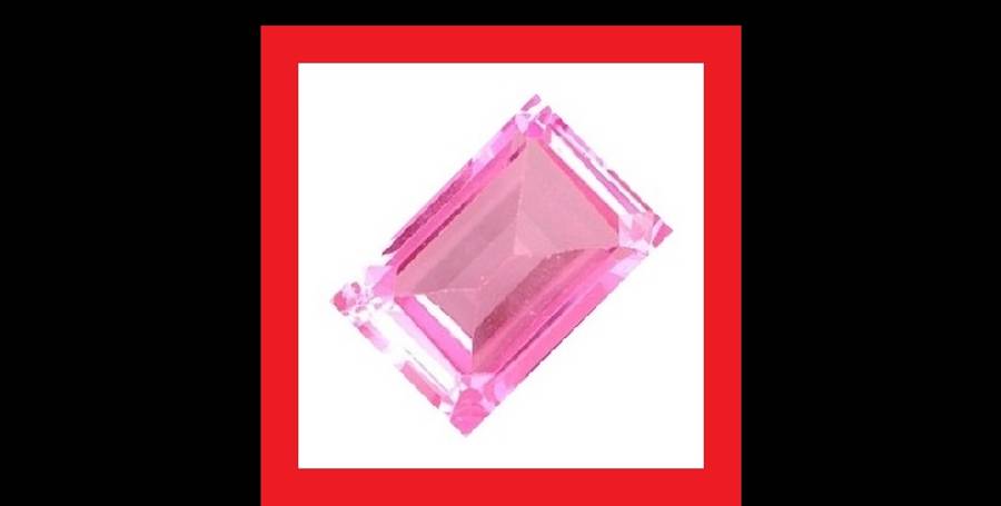 CUBIC ZIRCONIUM - PINK BAGUETTE FACET - 1.57cts