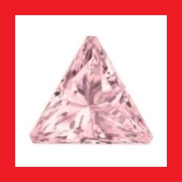 CUBIC ZIRCONIUM - MODIFIED TRIANGLE PINK ICE - 1.98cts