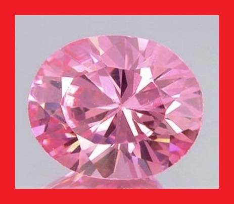 CUBIC ZIRCONIUM - STUNNING PINK OVAL FACET - 2.32cts