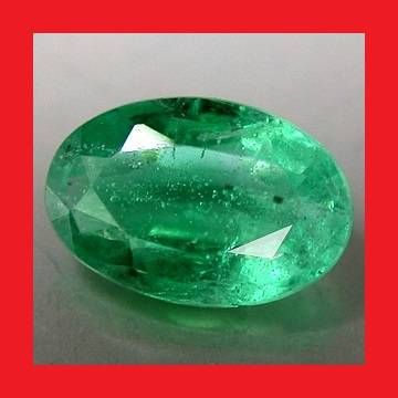 EMERALD [Colombia] - MEDIUM GREEN OVAL FACET - 0.76cts