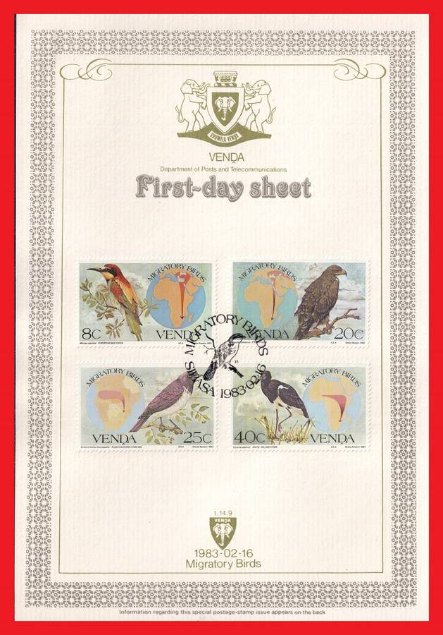 First Day Collector`s Sheet 1983/02/16