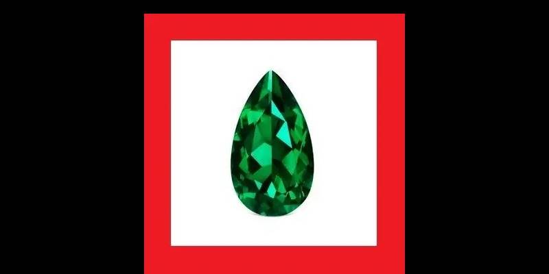 EMERALD [Created] - Faceted Pear Shape - 0.32cts