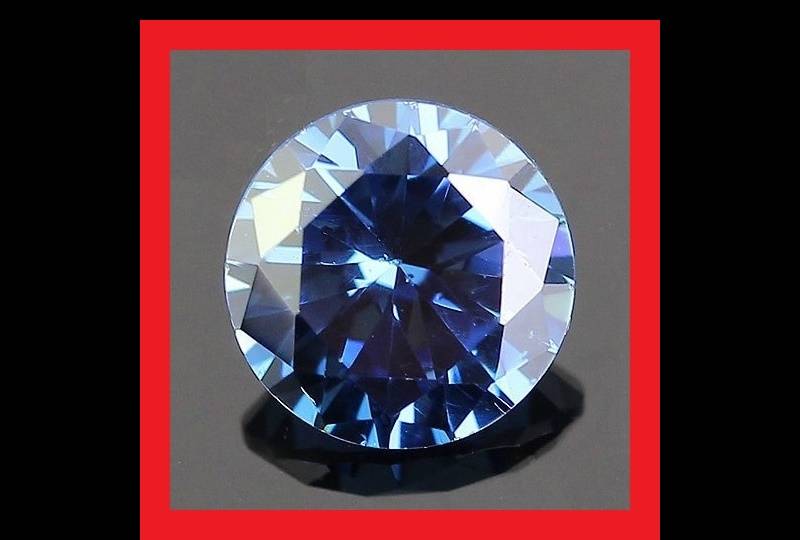 TANZANITE [Created] - VIOLET BLUE ROUND FACET - 3.14cts