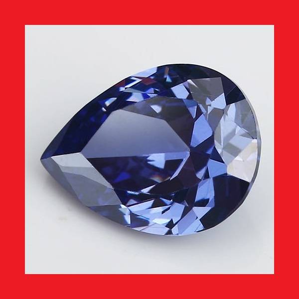 TANZANITE [Created] - RICH VIOLET BLUE PEAR FACET - 2.65cts