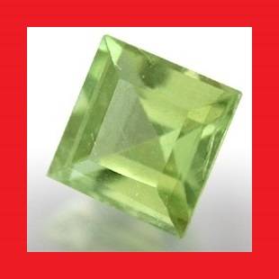CHRYSOBERYL - LEMON GREEN SQUARE FACET - 0.730cts