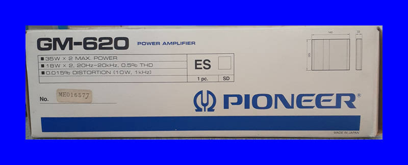 PIONEER VINTAGE GM-620 CAR POWER AMPLIFIER - IN ORIGINAL SEALED PACKAGING