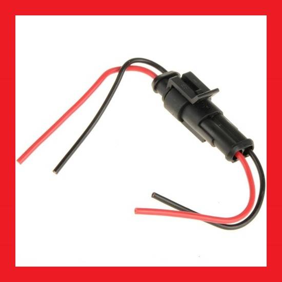 2 PIN WATERPROOF ELECTRICAL WIRE CONNECTOR PLUG