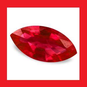 RUBY (Madagascar) - BEST RED MARQUISE FACET - 0.25cts