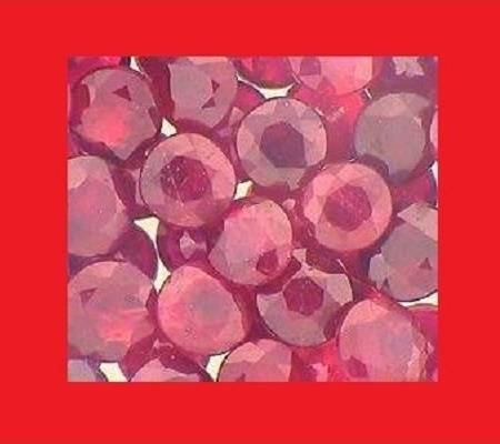 RUBY (THAILAND) - 10 x PIGEON BLOOD RED ROUND FACET - TOTAL 0.38cts
