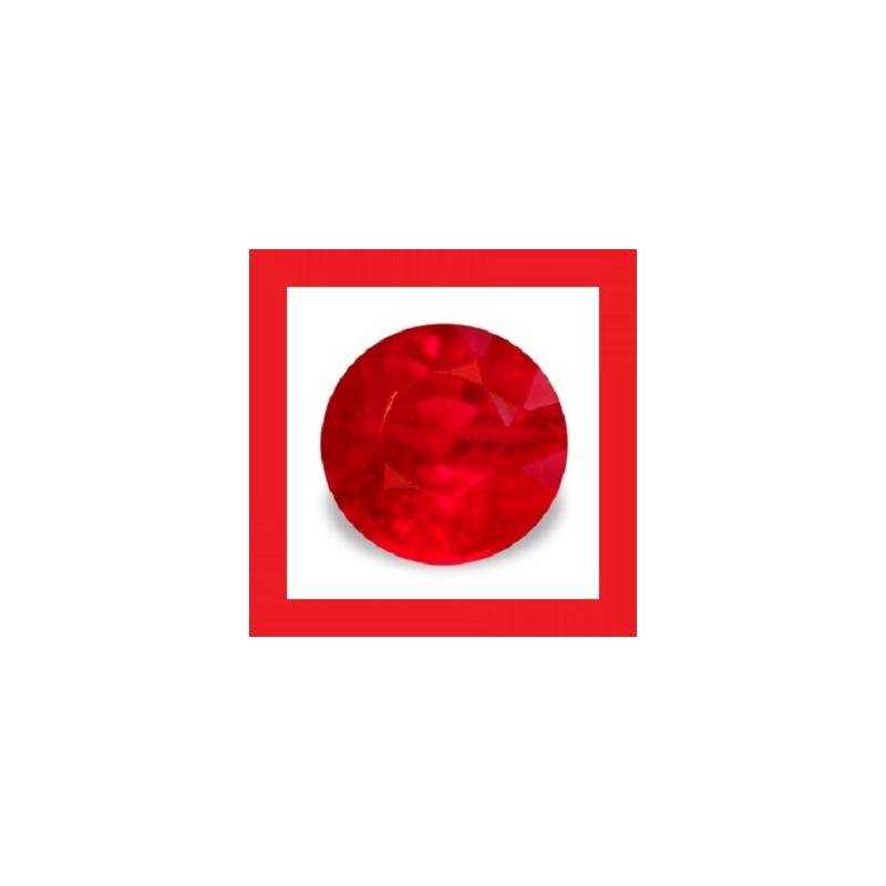 RUBY (MYANMAR) - Top Pigeon Blood Red Round Facet - 0.10cts