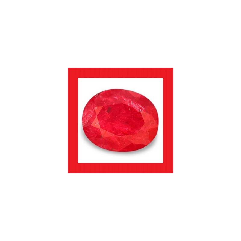 RUBY (NATURAL BURMA) - TOP PIGEON BLOOD RED OVAL FACET - 0.245cts