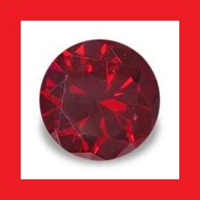 SPINEL - ORANGE RED ROUND FACET - 0.63cts