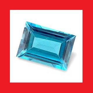 TOPAZ - PARAIBA BLUE BAGUETTE FACET - 0.75cts