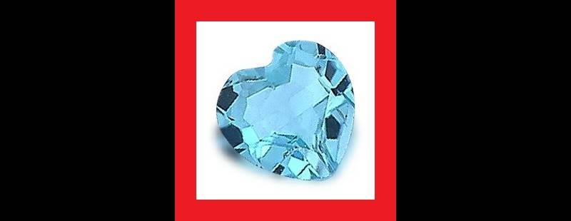 TOPAZ - SKY BLUE HEART FACET - 0.13cts
