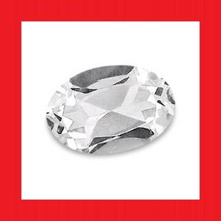 TOPAZ - WHITE OVAL FACET - 0.355cts