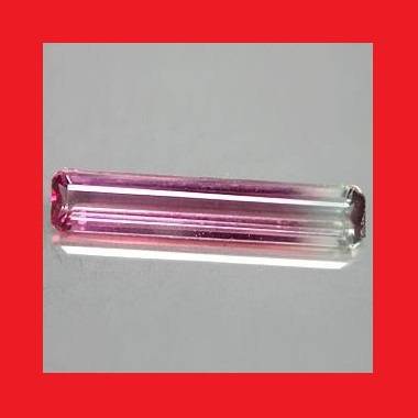 TOURMALINE - BI-COLOUR LONG OCTAGON FACET - 3.135cts