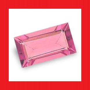 TOURMALINE - PINK PURPLE BAGUETTE FACET - 0.20cts