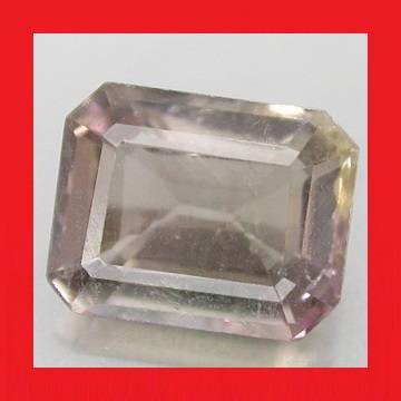 TOURMALINE - MULTI COLOUR OCTAGON FACET - 2.28cts