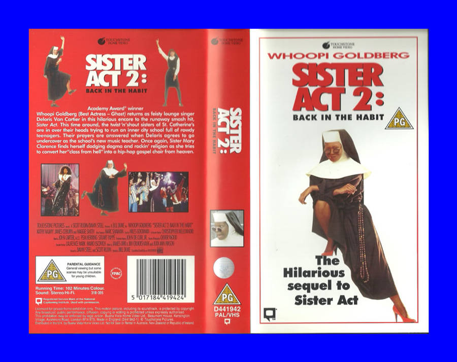 VHS CASSETTE  -  SISTER ACT 2 (WHOOPI GOLDBERG)