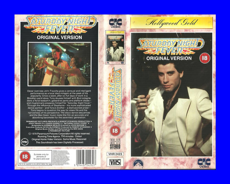 VHS CASSETTE  -  SATURDAY NIGHT FEVER (ORIGINAL UNCUT VERSION)