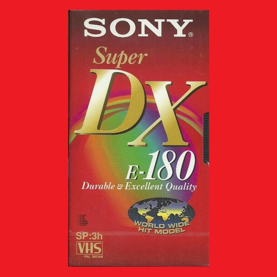 VHS BLANK TAPE SONY SUPER DX E-180