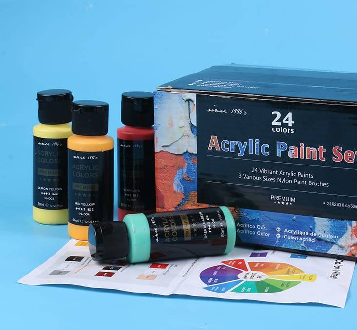 24 Colours Acrylic Paint Set