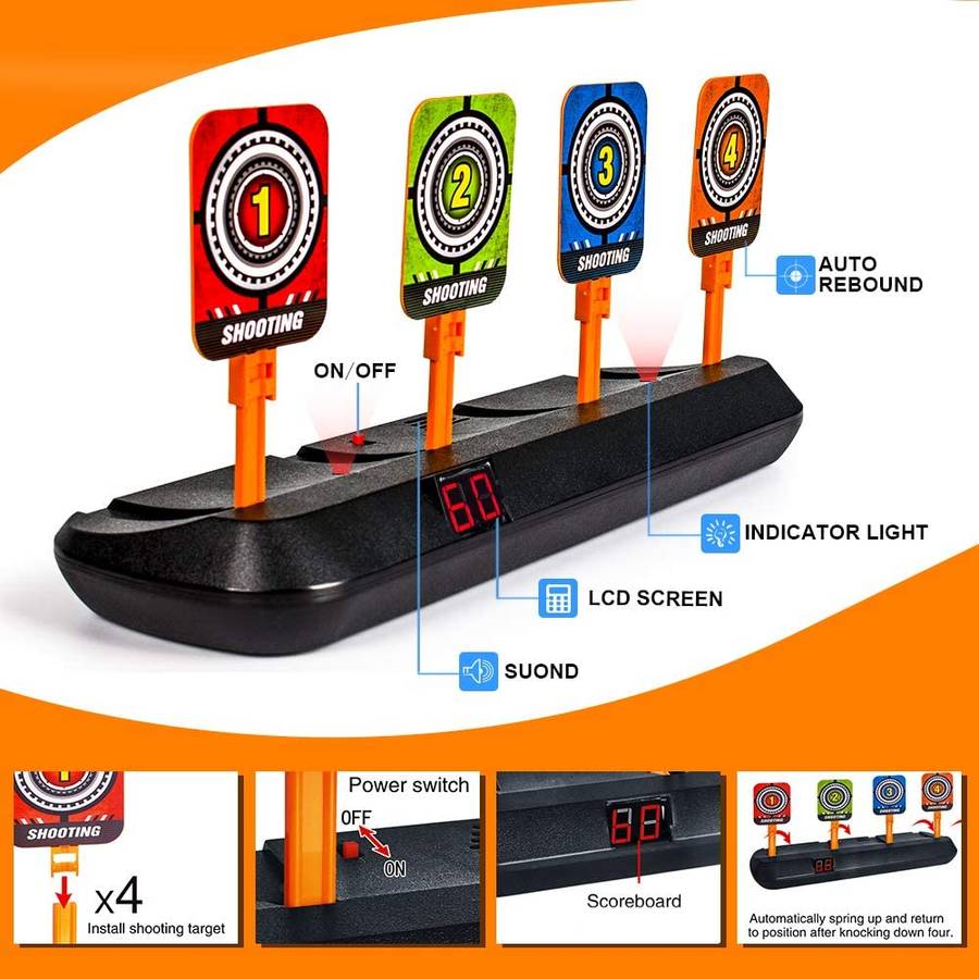 BrIQs - Automatic Electronic Target for Foam Dart Gun