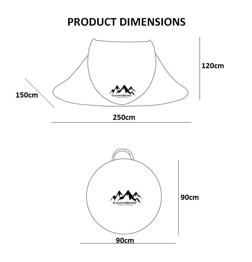 CampsBerg - Karoo 5.0 Camping Instant Pop-Up Tent