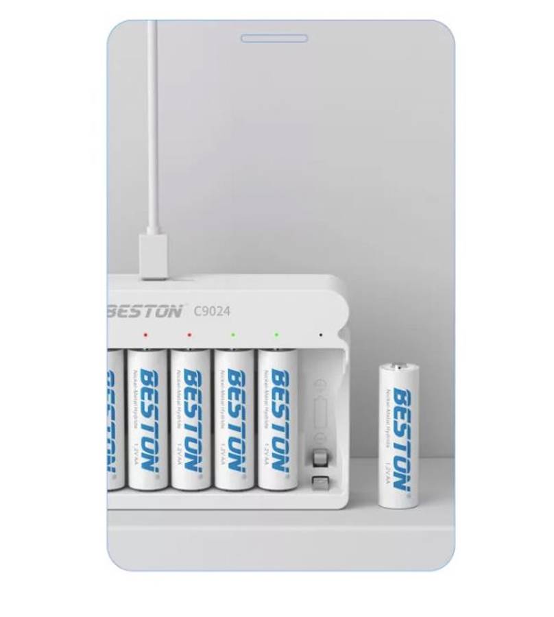 Beston C9024 8 Bay Smart LCD AA/AAA Battery Charger