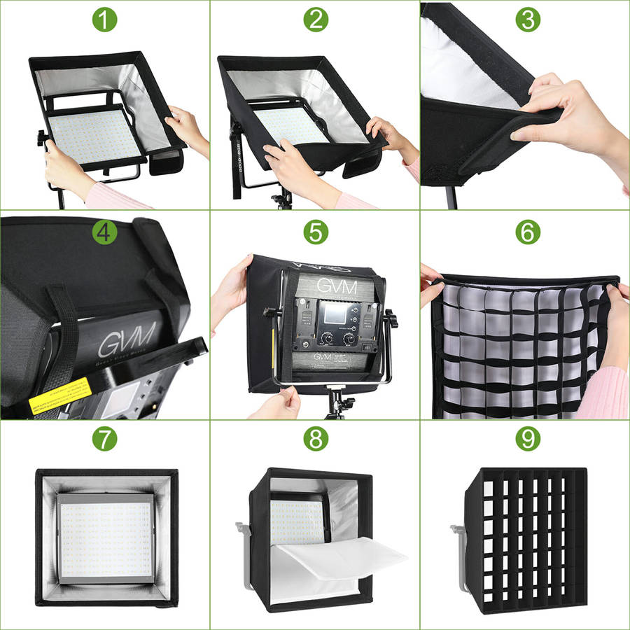 GVM 560AS Bi-Colour LED 2 Light Panel Kit plus Softboxes
