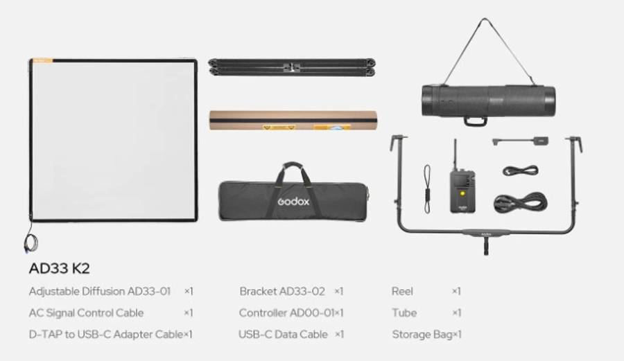 Godox AD33 K2 Motorized Diffusion Panels