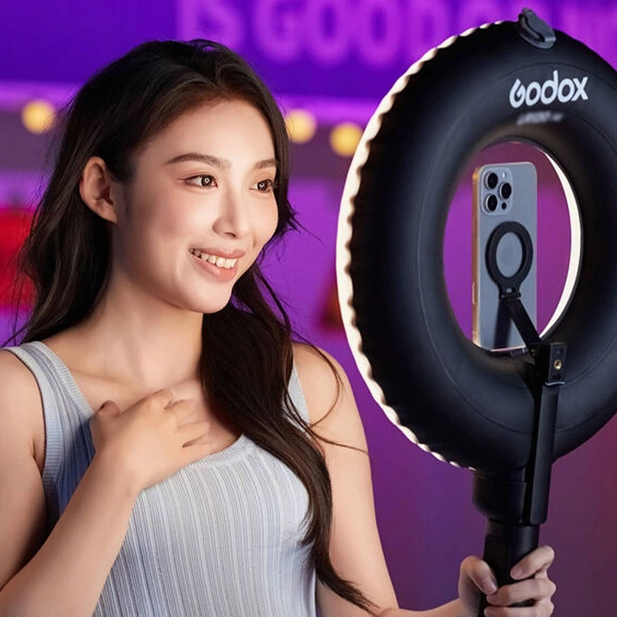 Godox LR150 Air Bi-Colour Inflatable LED Ring Light with Rechargeable Battery