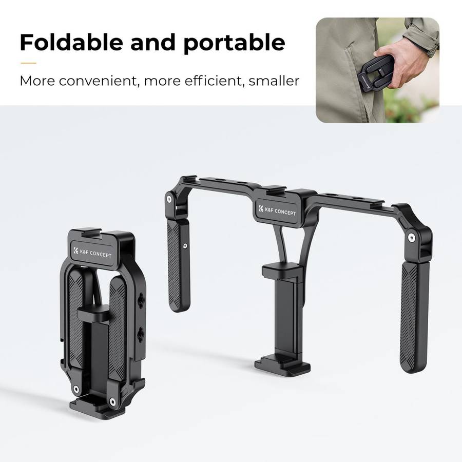 K&F Concept KF31.092 Folding Smartphone Video Rig with Dual Handles